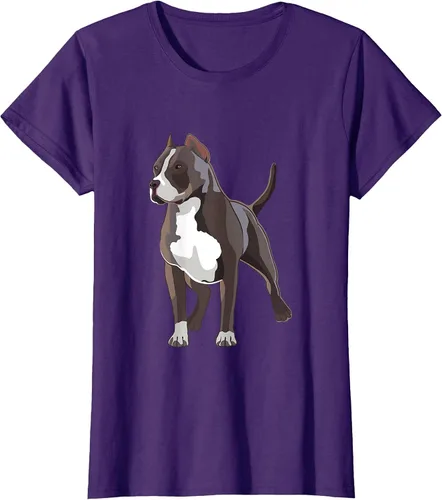 Vista 43 de American Bully Dog Holder Illustration for Dog Lovers T-Shirt Negro