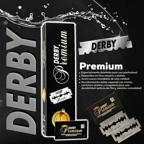 Vista 2 de Derby Cuchillas de afeitar premium de doble filo, 100
