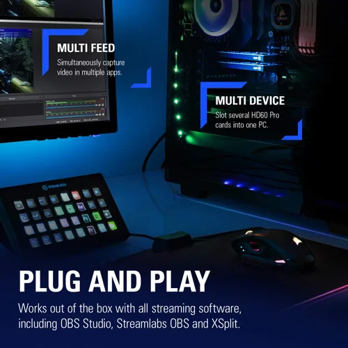 Vista 6 de Elgato Game Capture HD, Xbox y PlayStation Grabadora de juegos de alta definición para Mac y PC