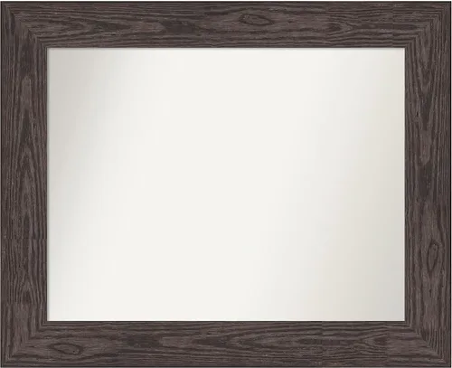 Vista 475 de Amanti Art Espejo personalizado, espejo de baño negro puente, espejo de pared o espejo de tocador de baño sobre el fregadero (26 x 26 pulgadas)