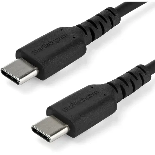 Vista 12 de StarTech Cable USB-C a USB-C en espiral de 1.6 pies / 19.7 in, negro, 3A, USB 2.0
