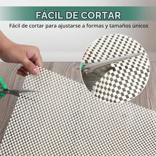 Vista 6 de BALEINE Almohadilla antideslizante para alfombra con agarre para suelos de madera dura, extra gruesa antideslizante debajo de la alfombra