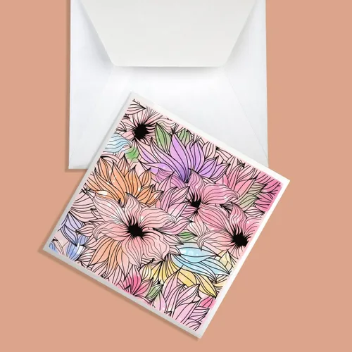 Vista 5 de Florecer flores fondo sellos transparentes para hacer tarjetas, plantas decorativas, fondo, sellos de silicona transparente para manualidades