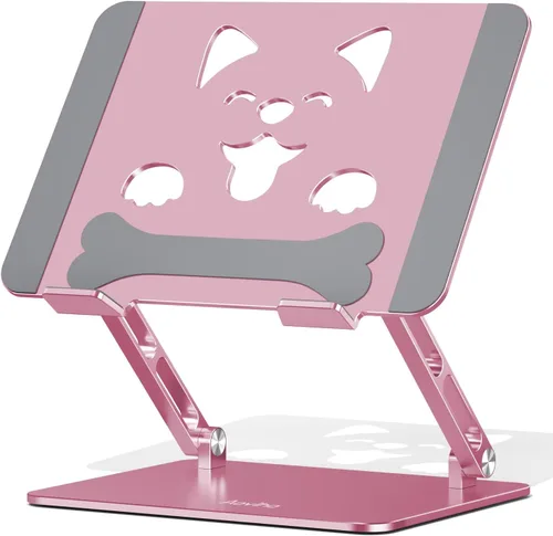 Vista 10 de Aoviho Soporte de aluminio para computadora portátil para escritorio apto Negro
