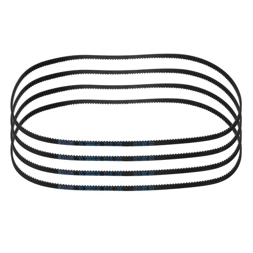 Vista 85 de uxcell 4 piezas HTD-3M Correa de Distribución de Goma 48 Dientes, Longitud de Paso 144mm x Ancho 6mm x Altura 2.4mm, Correa de Polea de Distribución
