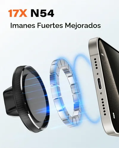 Vista 4 de A2C Soporte de teléfono flexible de cuello de cisne para iPhone Magsafe, soporte magnético para teléfono de gimnasio de brazo largo para cinta