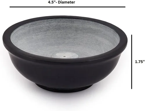 Vista 5 de Kaizen Casa Soporte para incienso, cuenco quemador de incienso para palo, atrapa cenizas de incienso de piedra para el hogar, oficina, meditación