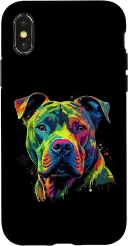 Vista 5 de Pit Bull Mom Dog Lover Colorful Artistic Pitbull Owner Women Case for iPhone 17