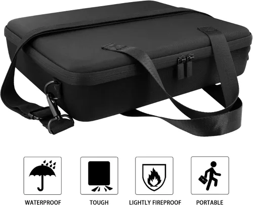 Vista 7 de co2CREA Estuche de viaje rígido de repuesto para Canon PIXMA TR160 / TR150 / iP110 Impresora portátil inalámbrica (Estuche negro completo)