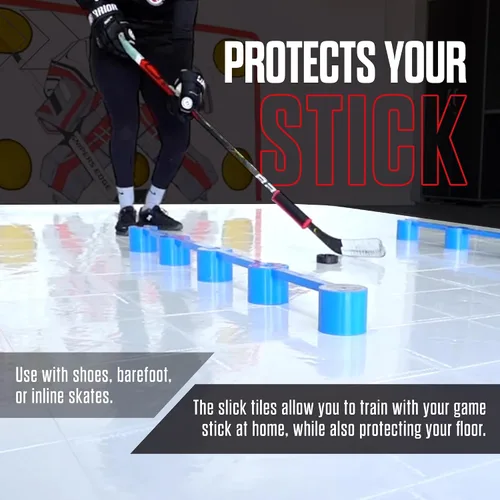 Vista 6 de Snipers Edge Hockey - Azulejos de hockey Drlyand Slick, para entrenamiento de hockey, accesorios de hockey para interiores y exteriores