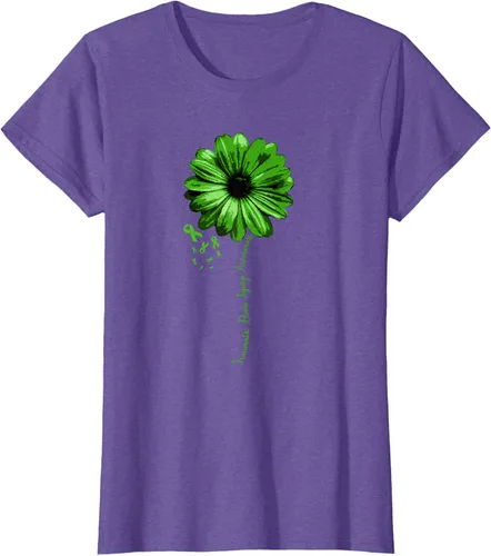 Vista 21 de Camiseta de conciencia de lesiones cerebrales traumáticas con cinta verde guerrero, Negro, S