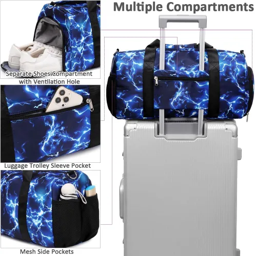Vista 4 de Bolsa de baile para niñas, bolsa deportiva para niñas, niños, bolsa de gimnasio para niños, bolsa de ballet para niños, bolsa de noche