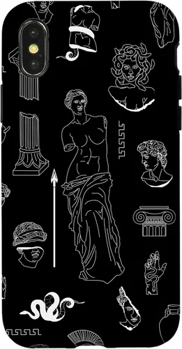 Vista 5 de Ancient Greece Statues Greek Aesthetic Black Case for iPhone 17