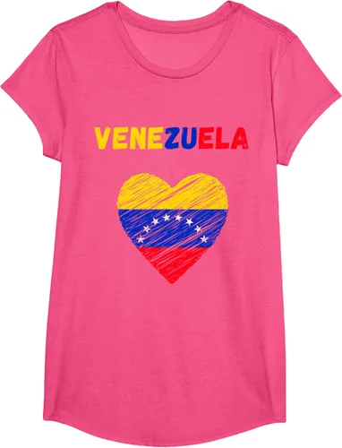 Vista 20 de Camiseta con la bandera venezolana con corazón de Venezuela, Negro