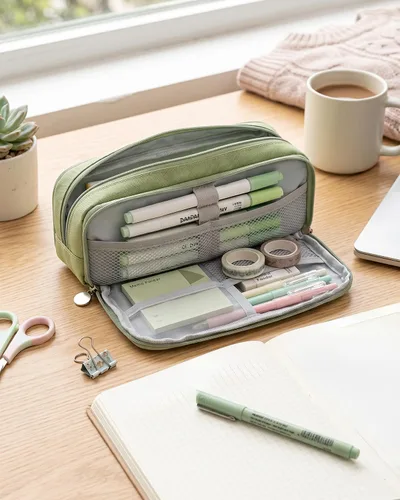 Vista 7 de Bolsa de Gran Capacidad Multifuncional con Compartimentos para Artes y Manualidades Azul LCC140-04