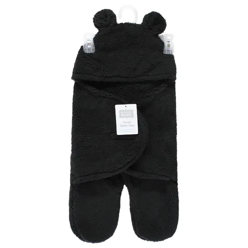 Vista 2 de Hudson Baby Saco unisex de sherpa para cochecito de bebé, color negro, talla única