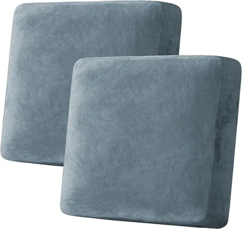 Vista 97 de H.VERSAILTEX Funda de cojín elástica de terciopelo para sofá, funda de cojín de felpa para cojines de silla, protector de muebles, cojín de asiento