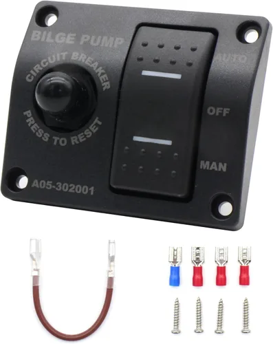 Vista 8 de Bomba de agua automática de 1100 GPH, bomba de sentina de 12 V, equipada con interruptor flotante interno, adecuada para submarinos, charcos