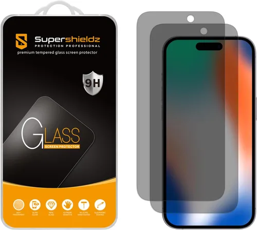Vista 18 de Supershieldz (Juego de 2) (Privacidad) Protector de pantalla anti espía diseñado para iPhone Air (16.5 cm), de vidrio templado, antiarañazos, sin