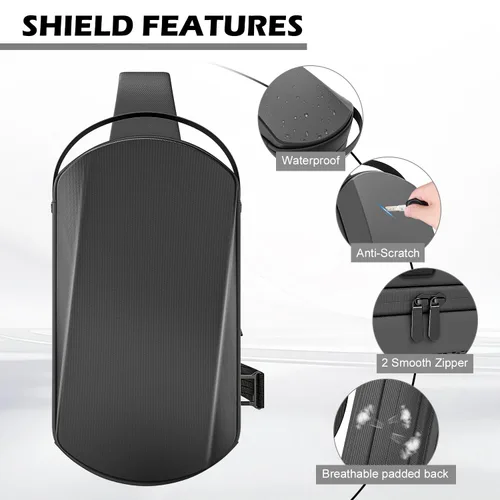 Vista 4 de Bolso bandolera de moda compatible con Oculus Quest 2Meta Quest 3Meta Quest 3SVision ProElite correas de correa, accesorios para controlador