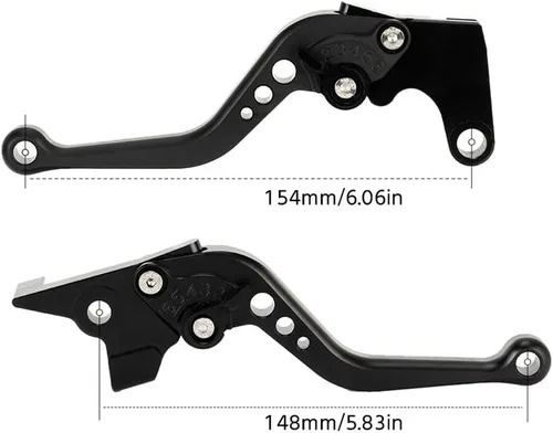 Vista 2 de DOUKI Para Yamaha FZ6 FZ 6 FAZER 2004-2010 Manijas de motocicleta Manillar CNC Aluminio Ajustable Palancas de Embrague de Freno (Color: Negro)