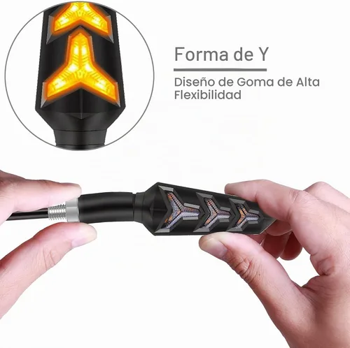 Vista 3 de Kinstecks 4 luces intermitentes de giro para motocicleta, luces intermitentes de 12 V, 12 bombillas LED para motocicleta, scooter, quad, crucero