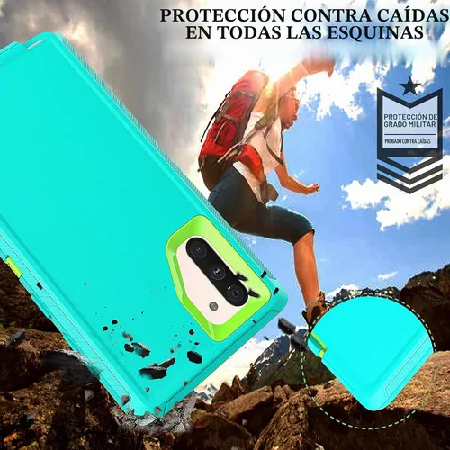 Vista 4 de YmhxcY Funda para Note 10 con película de TPU flexible autorreparable (paquete de 2) y película protectora de pantalla para lente de cámara