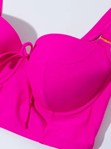 Vista 4 de Smart & Sexy - Top de bikini extra grande con varillas largas forradas para mujer