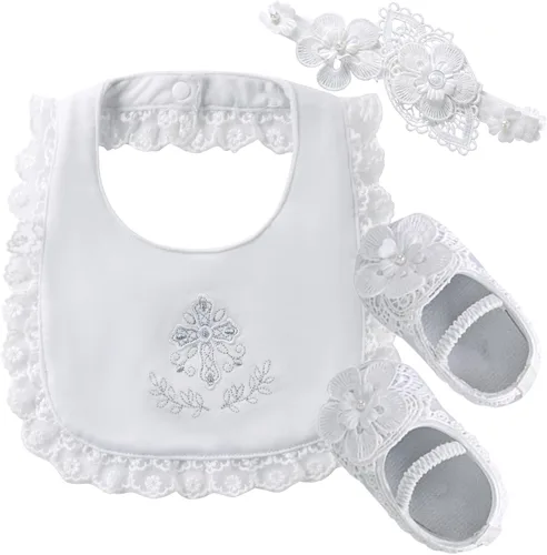 Vista 17 de Booulfi Calcetines para bebé, botines blancos para recién nacidos, zapatos de bautizo, calcetines para bebé, bautizo, trajes de Pascua