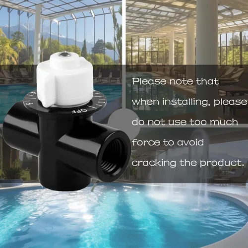 Vista 5 de R172086 Válvula de control, válvula de cloro de 1/2 pulgada compatible con Pentair Rainbow 320, 322, 300-29X cloro/bromo piscina y spa alimentador