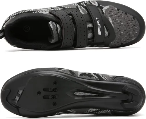 Vista 3 de Zapatos de ciclismo para hombre y mujer, compatibles con Peloton, zapatos de equitación para interiores, zapatos de bicicleta de carretera