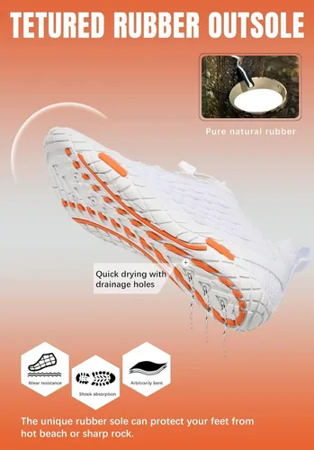 Vista 3 de WateLves Zapatos de agua para hombre y mujer, zapatos de natación para playa, descalzos, atléticos, de secado rápido, calcetines acuáticos