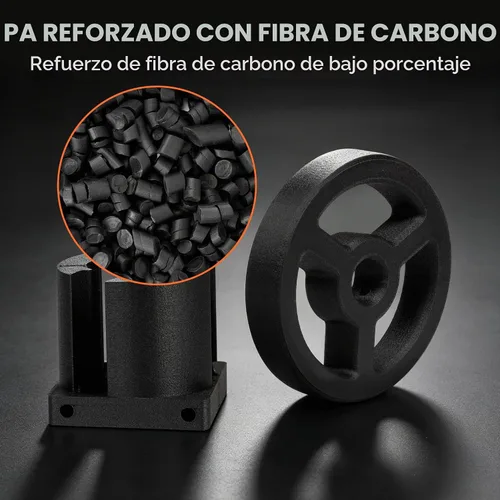 Vista 4 de TINMORRY PA6-CF - Filamento de nailon de fibra de bajo carbono de 0.07 in Pa6-cf-negro