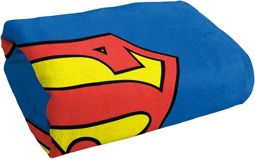 Vista 3 de LOGOVISION Toalla de playa con logotipo clásico de Superman, con licencia oficial, 30 x 60 pulgadas