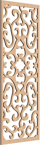 Vista 149 de 9 3/8 pulgadas de ancho x 24 3/8 pulgadas de alto x 1/4 de alto Smithfield paneles de pared de madera con calado, abedul
