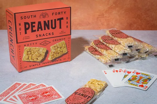 Vista 4 de South 40 Snacks - Barra de maní, barra extra crujiente de nueces, ingredientes simples, miel y azúcar, deliciosos racimos de nueces de proteína