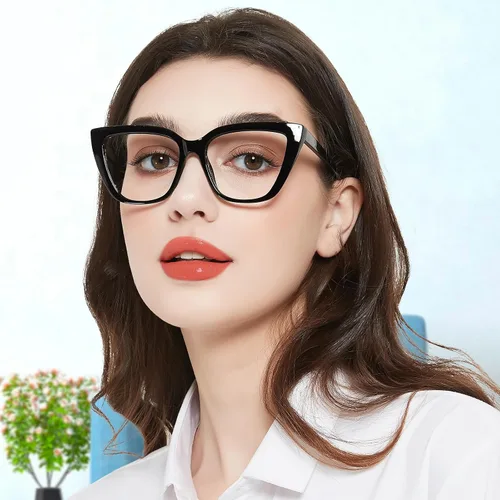 Vista 6 de Gafas de lectura de gran tamaño para mujer, diseño de ojo de gato, 1.0, 1.25, 1.5, 1.75, 2.0, 2.25, 2.5, 2.75, 3.0, 3.5, 4.0 Negro