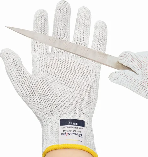 Vista 14 de Dowellife Guantes resistentes a los cortes A9 de máxima protección, guantes de cocina y chef de grado alimenticio para preparación de alimentos Gris