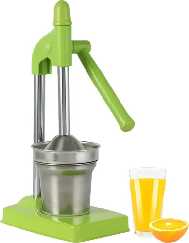 Vista 2 de Exprimidor manual de hierro fundido, exprimidor manual de cítricos de acero inoxidable, exprimidor de naranja limón resistente para jugo fresco