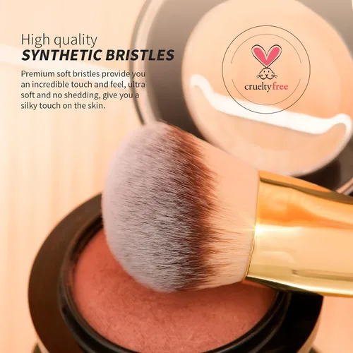 Vista 3 de DUcare Brocha de maquillaje de base de doble punta para mezclar polvo líquido corrector crema cosméticos rubor Buffe