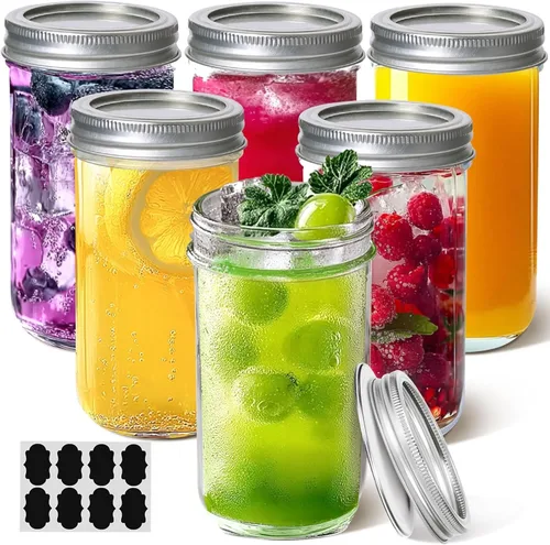 Vista 15 de ComSaf Frascos Mason Pequeños de 2 oz, 48 Piezas Mini Contenedores Mason, Frascos Pequeños para Conservas, Mini Frasco de Vidrio con Tapas