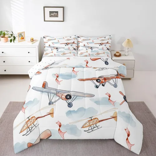 Vista 18 de Erosebridal Juego de edredón de camión de bomberos para niños, juego de ropa de cama de panal rojo brillante con diseño de panal de abeja