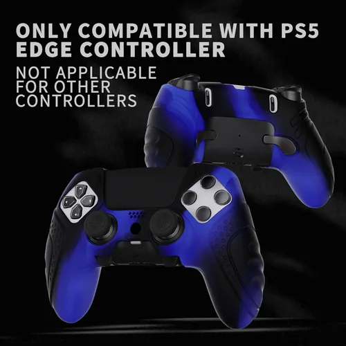 Vista 11 de PlayVital Guardian Edition Anti-Slip Ergonomic Silicone Cover Case for ps5 Edge Controller, Soft Rubber Protector Skin for ps5 Edge Wireless