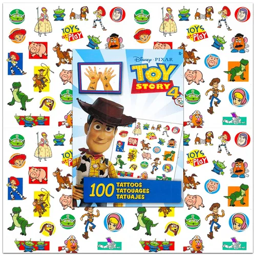 Vista 2 de Disney Pixar Toy Story - Juego de calcomanías y tatuajes para fiestas ~ 200 tatuajes temporales y calcomanías de Toy Story