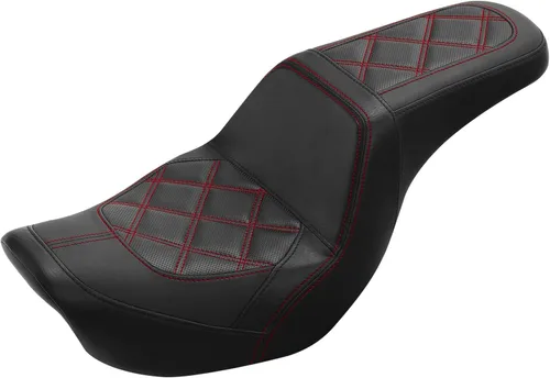 Vista 23 de C.C. RIDER Asiento para Conductor y Pasajero Asiento de Elevación Compatible con Harley Dyna Street Bob FXDB Low Rider FXDL/FXDLS Super Glide Custom
