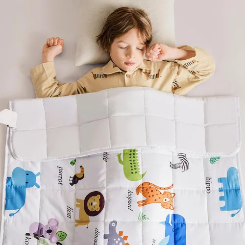 Vista 36 de Topcee Manta con peso (3 libras, 36 x 48 pulgadas), manta refrescante pesada para dormir, se aplica a 20-40 libras, manta suave y gruesa