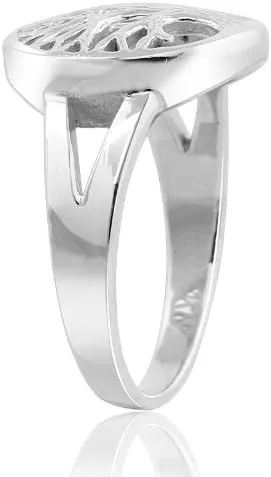 Vista 2 de Mimi - Anillo de plata de ley 925 con árbol de la vida, tamaño 5, 6, 7, 8, 9, 10, 11, 12