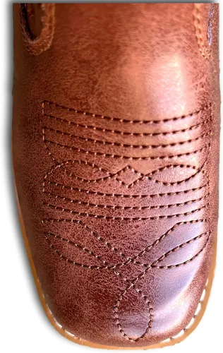 Vista 5 de Botas vaqueras occidentales para niña, color rosa, con cremallera de cuero, botas vaqueras (niños pequeños y jóvenes)