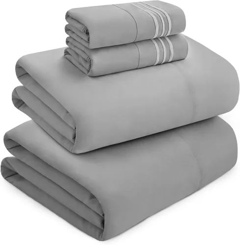 Vista 22 de Mocassi Juego de sábanas de lujo de 4 piezas, calidad prémium de hotel de 1800 hilos, ajuste fácil, sábanas y fundas de almohada resistentes a