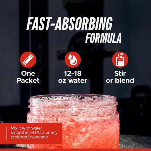 Vista 6 de FITAID - Monohidrato de creatina en polvo con CreaPure®, sabor a manzana Fuji, 14 paquetes de una sola porción, creatina pura para mujeres
